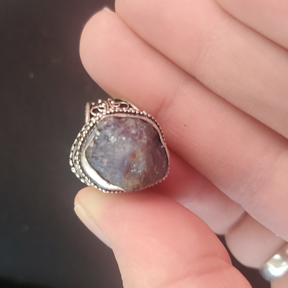 New Rough Iolite 925 Silver Ring. - Picture 15 of 16
